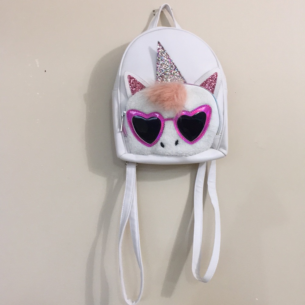 OMG Faux Fur unicorn Backpack - Picture 2 of 4